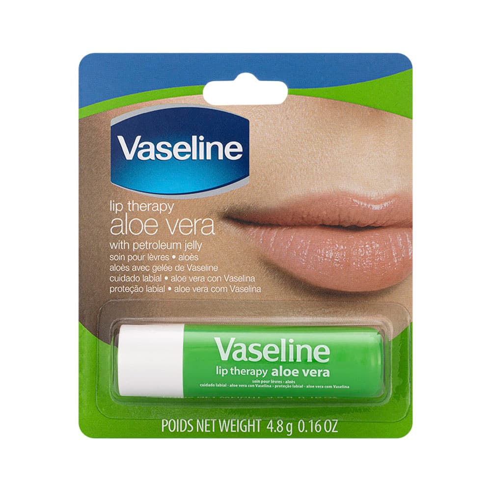 Anúncio: BÁLSAMO LABIAL VASELINE LIP THERAPY ALOE VERA 4.8GR
