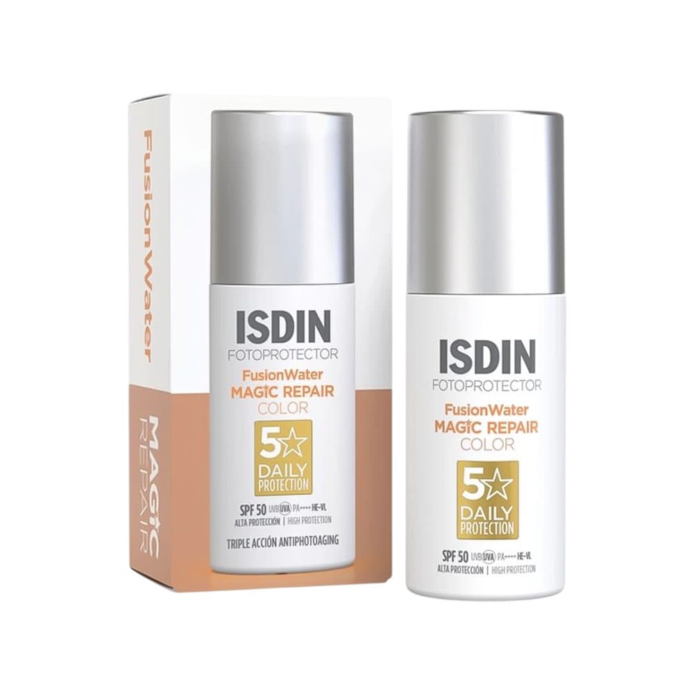 Anúncio: PROTECTOR FACIAL ISDIN FOTOPROTECTOR FUSION WATER MAGIC REPAIR COLOR 50ML
