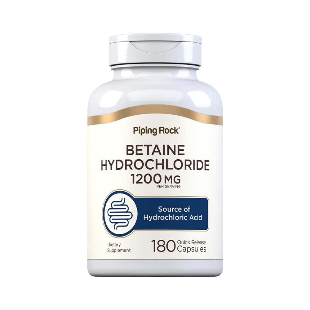 Anúncio: VITAMINA PIPING ROCK BETAINE HCI 400MG 180 CÁPSULAS