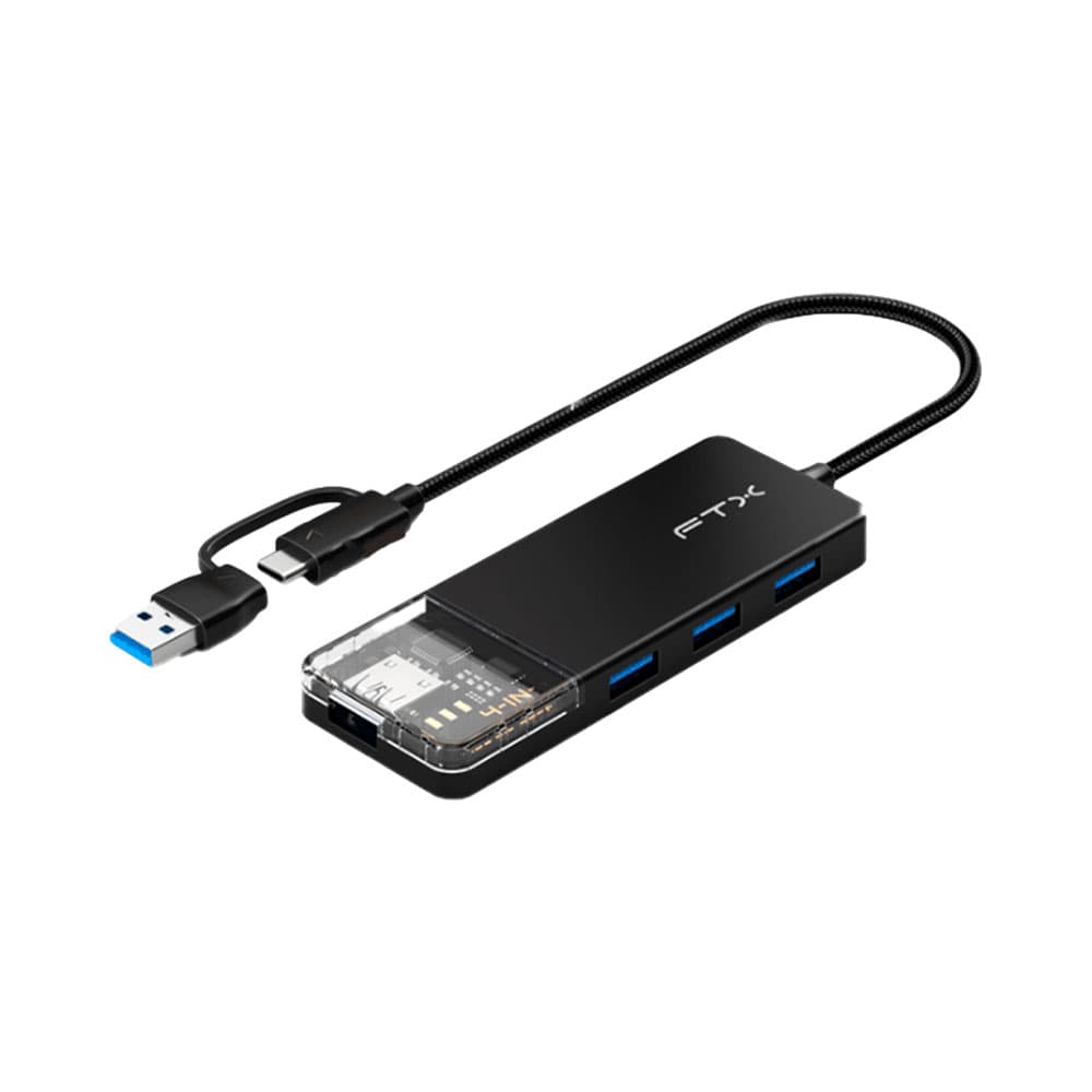 Anúncio: HUB USB FTX FTX-HUBT3-PB USB-C 3.0 A USB-A DE 4 PUERTOS