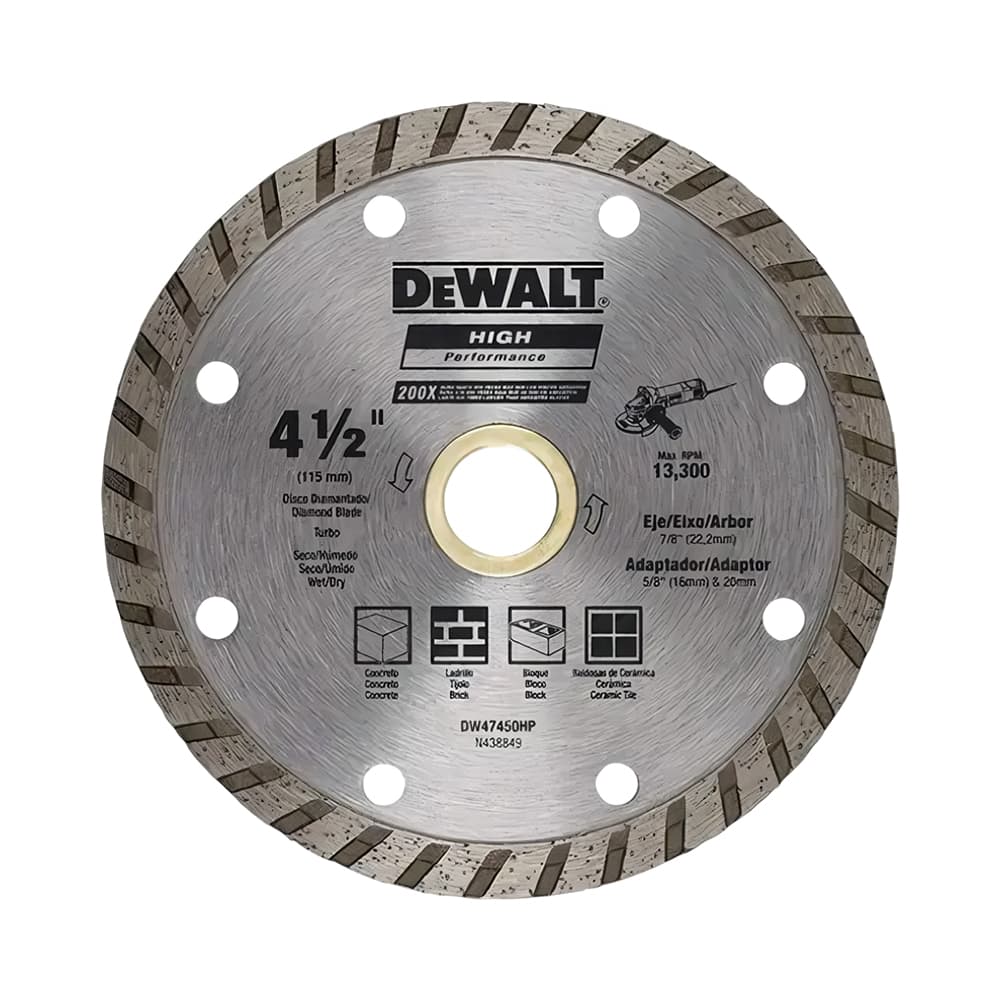 Anúncio: DISCO DE CORTE DEWALT TURBO DIAMANTADO DW47450HP 4 1/2"