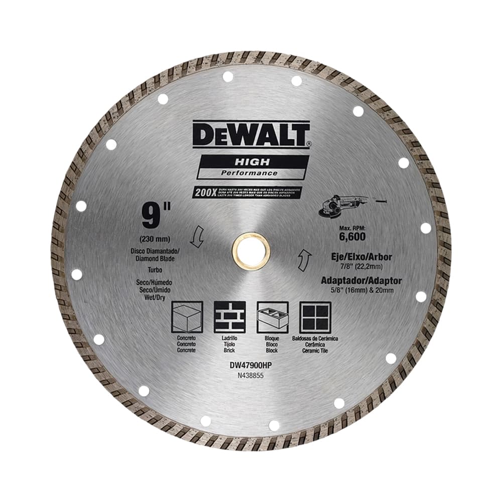Anúncio: DISCO DE CORTE DEWALT TURBO DIAMANTADO DW47900HP 9" 230MM