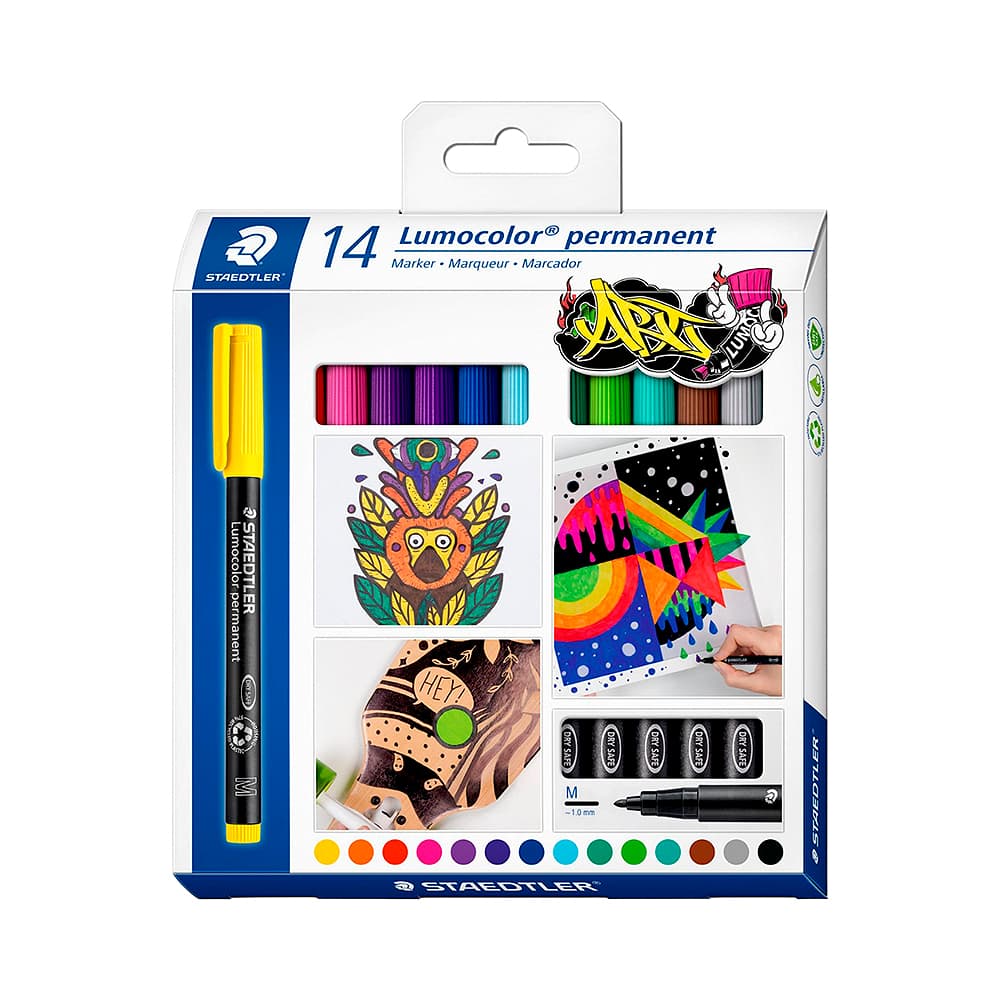 Anúncio: MARCADOR STAEDTLER LUMOCOLOR PERMANENT ART 317 C14 14 UNIDADES
