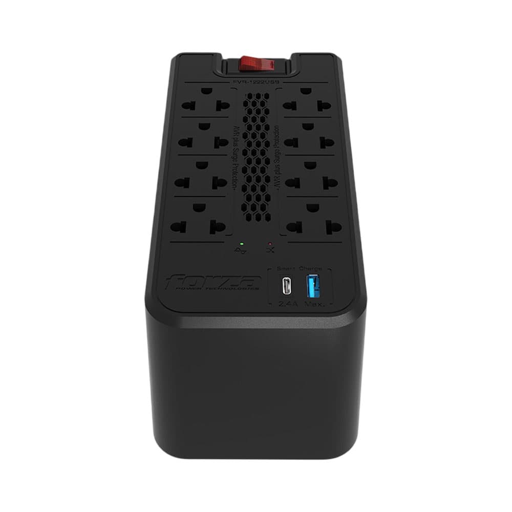 Anúncio: ESTABILIZADOR DE ENERGÍA FORZA FVR-1222 8 SALIDAS 600W 220V