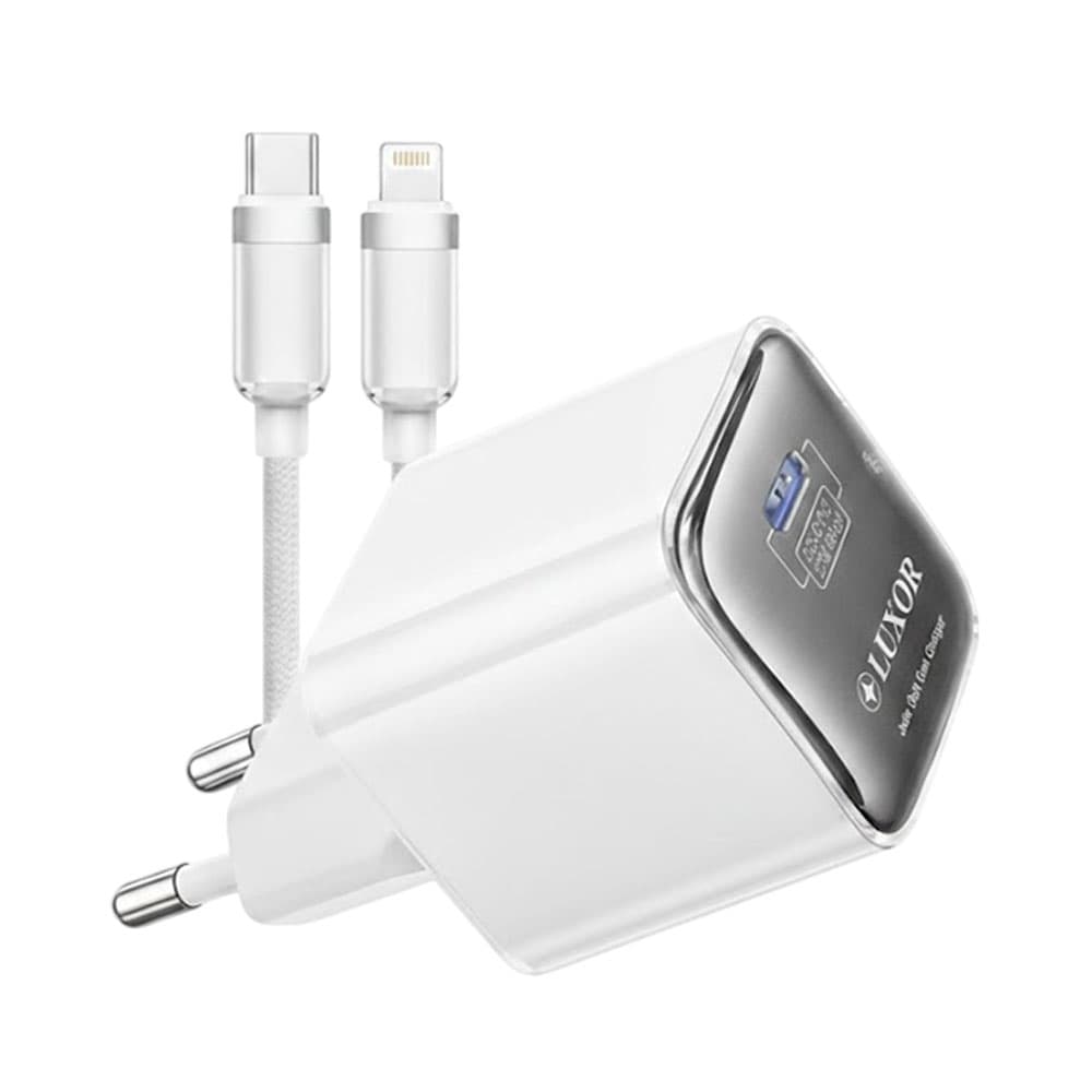 Anúncio: CARGADOR LUXOR LX-3020WCL 20W + CABLE USB-C A LIGHTNING BLANCO