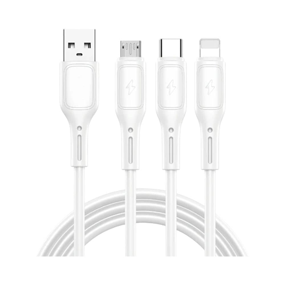Anúncio: CABLE LUXOR LX-04527W USB 3 EN 1 BLANCO