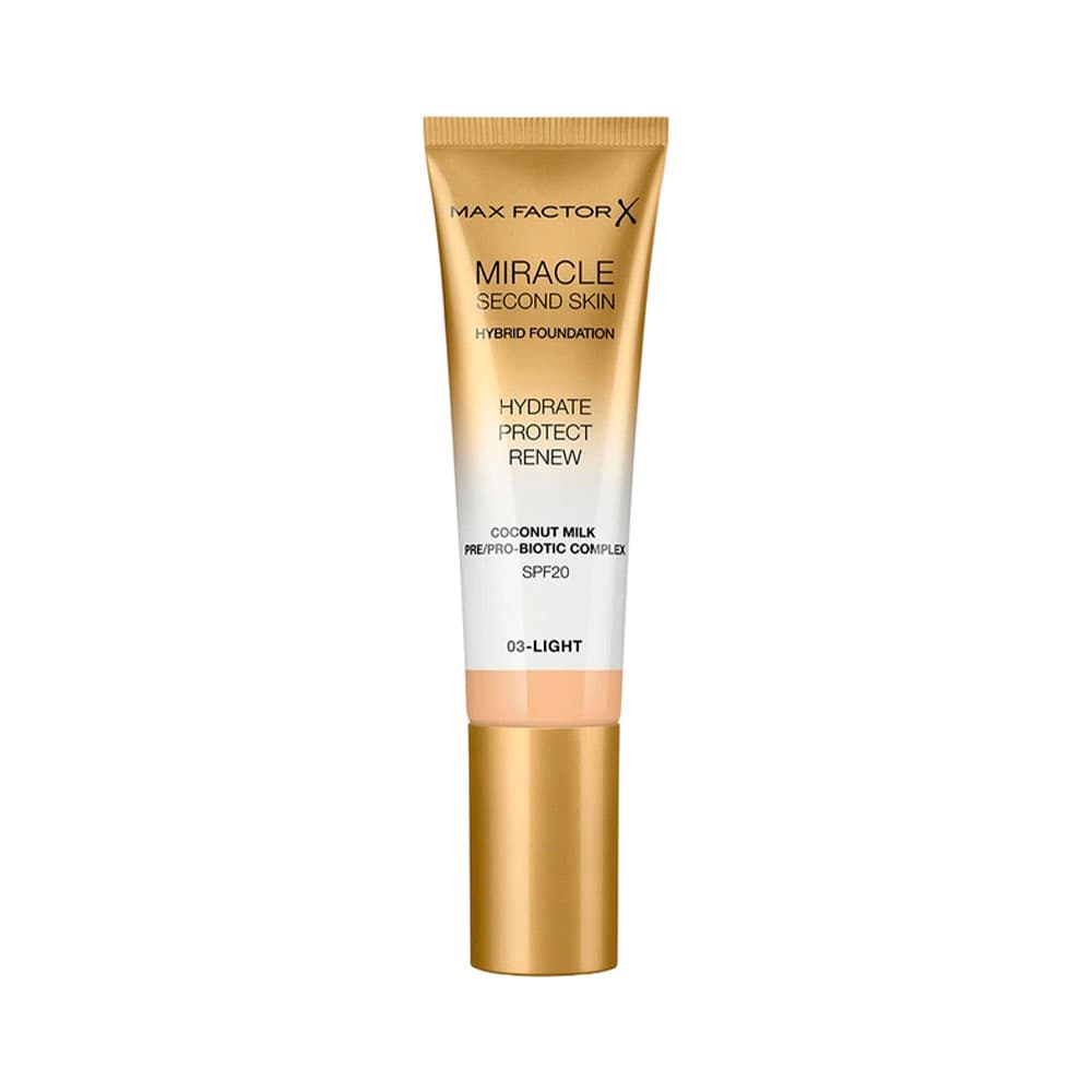 Anúncio: BASE MAX FACTOR MIRACLE TOUCH SECOND SKIN SPF20 03 LIGHT 30ML