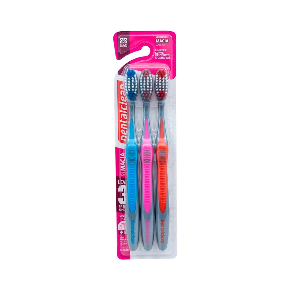 Anúncio: CEPILLO DENTAL DENTALCLEAN METALLIC PLUS SOFT 3 PIEZAS