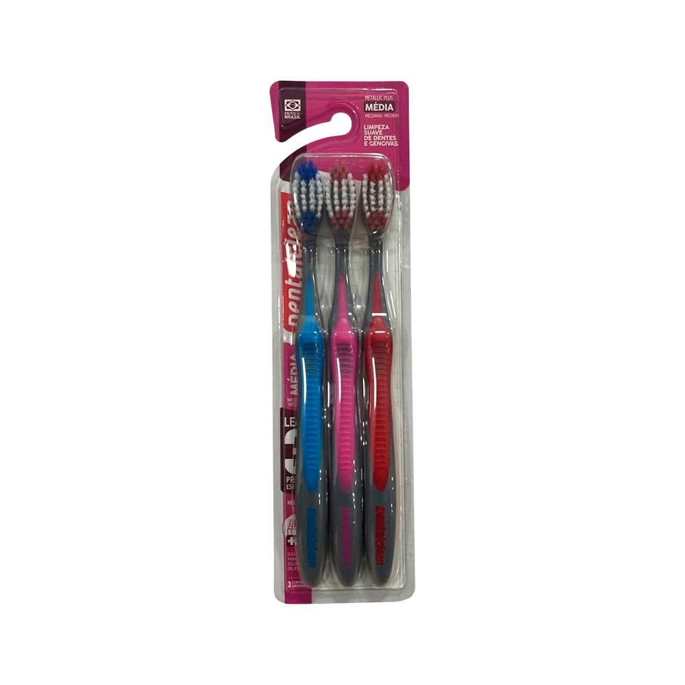 Anúncio: CEPILLO DENTAL DENTALCLEAN METALLIC PLUS MEDIUM 3 PIEZAS
