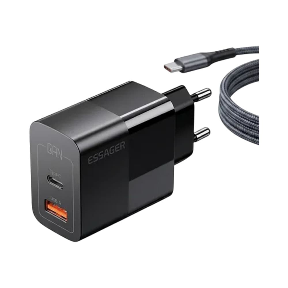 Anúncio: KIT CARGADOR ESSAGER WLCC1-T CON CABLE USB-C A USB-C 33W