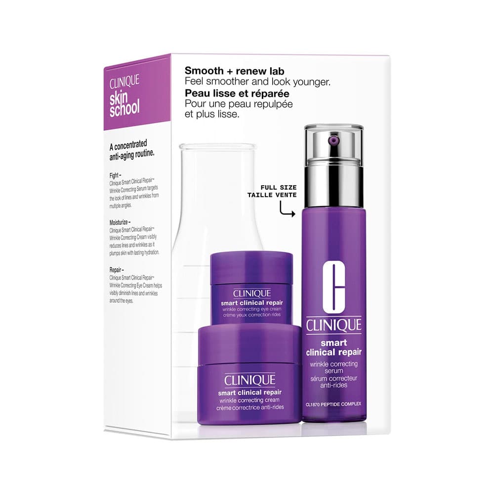 Anúncio: SET DE COSMÉTICOS CLINIQUE SMART CLINICAL REPAIR SMOOTH + RENEW LAB 3 PIEZAS