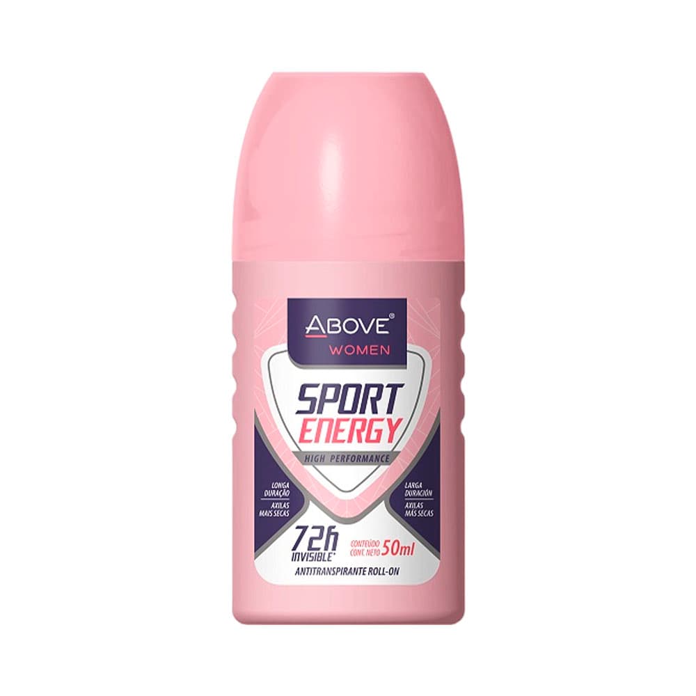 Anúncio: DESODORANTE ABOVE WOMEN SPORT ENERGY ROLL-ON 72H 50ML