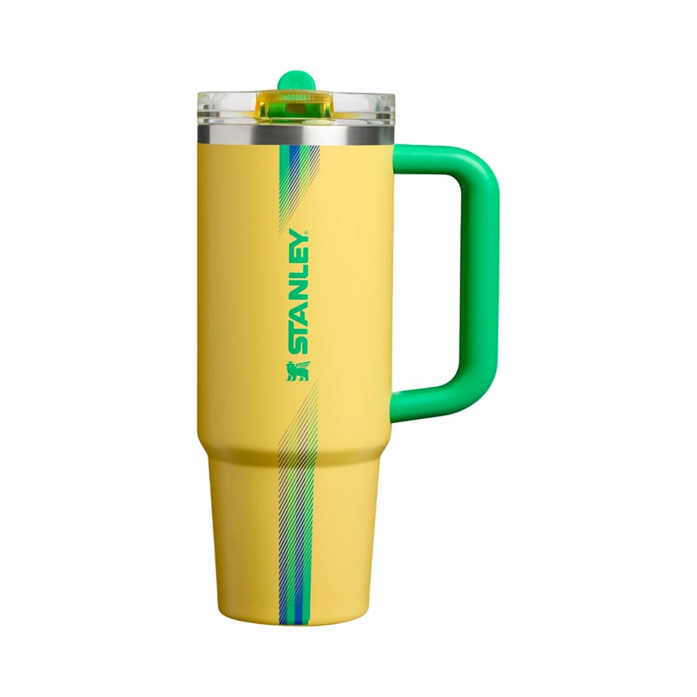 Anúncio: VASO TÉRMICO STANLEY QUENCHER PROTOUR FLIP STRAW TUMBLER COUNTRY 887ML 85-1715 TEAM YELLOW GREEN