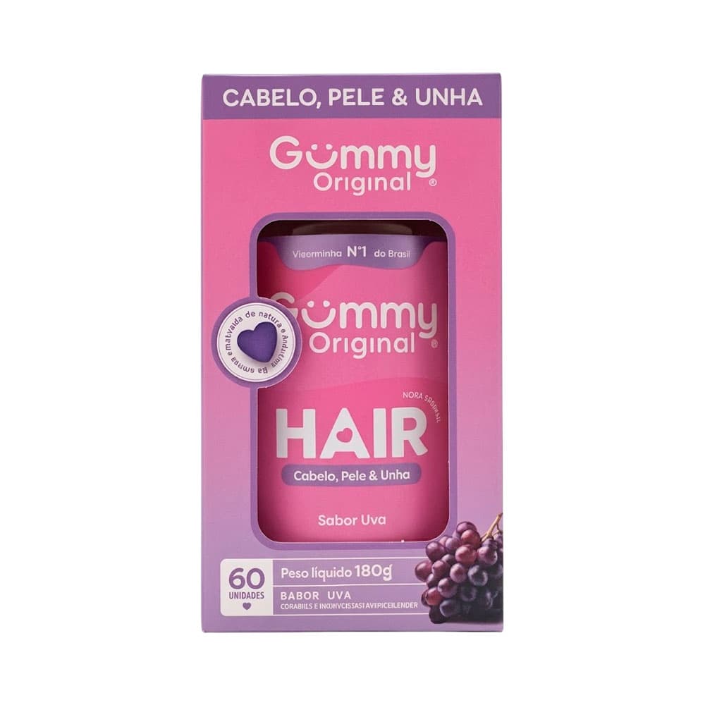 Anúncio: VITAMINA GUMMY HAIR, SKIN AND NAILS UVA 60 GUMMIES