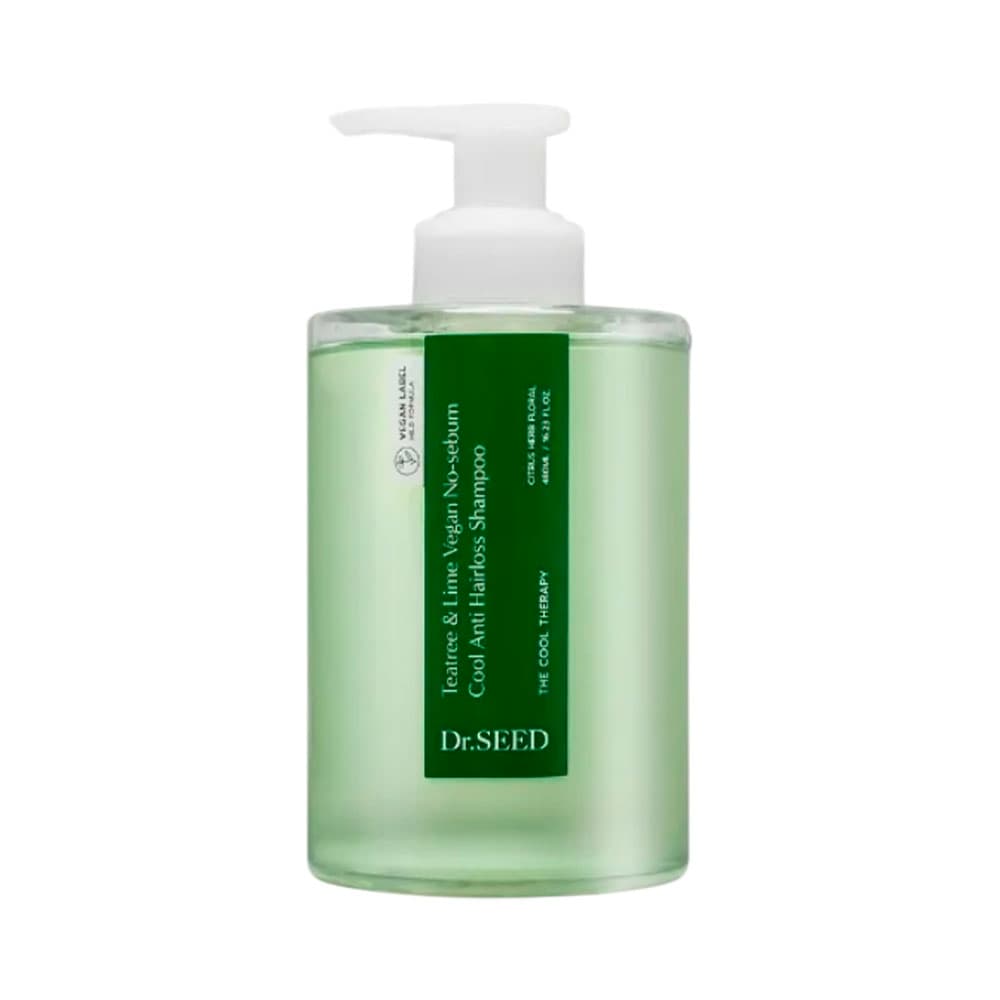Anúncio: SHAMPOO DR.SEED TEATREE & LIME VEGAN NO-SEBUM COOL ANTI-HAIRLOSS 480ML