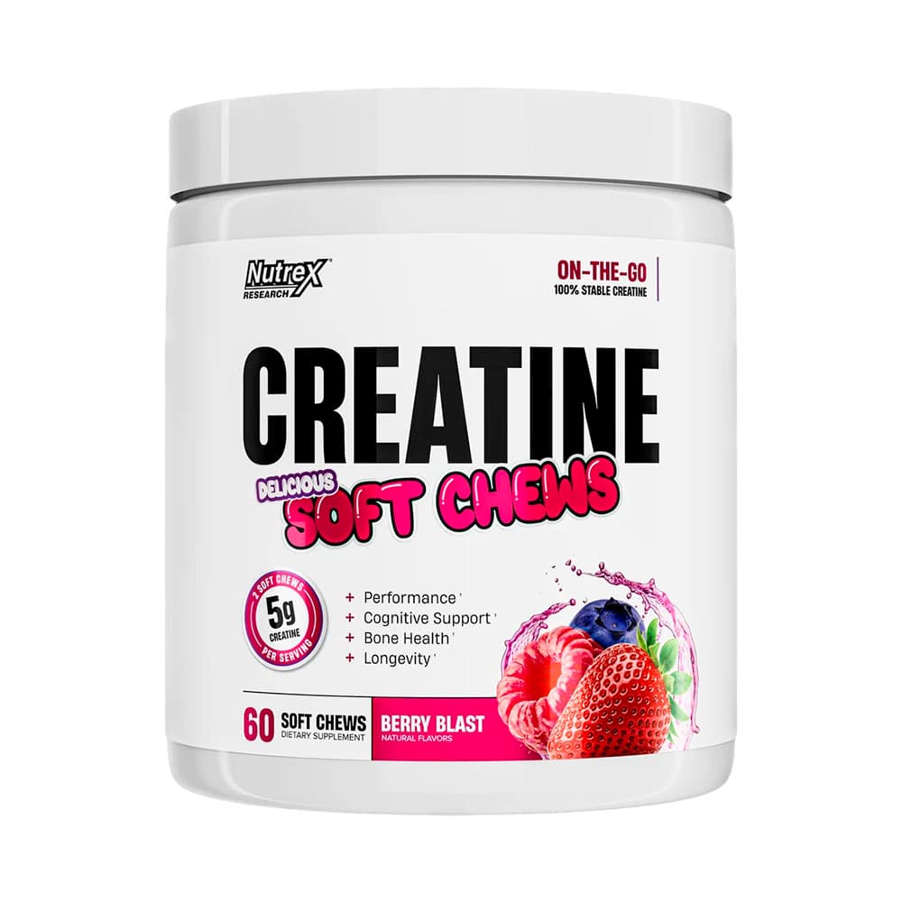 Anúncio: SUPLEMENTO NUTREX CREATINE SOFT CHEWS BERRY BLAST 60 GUMMIES