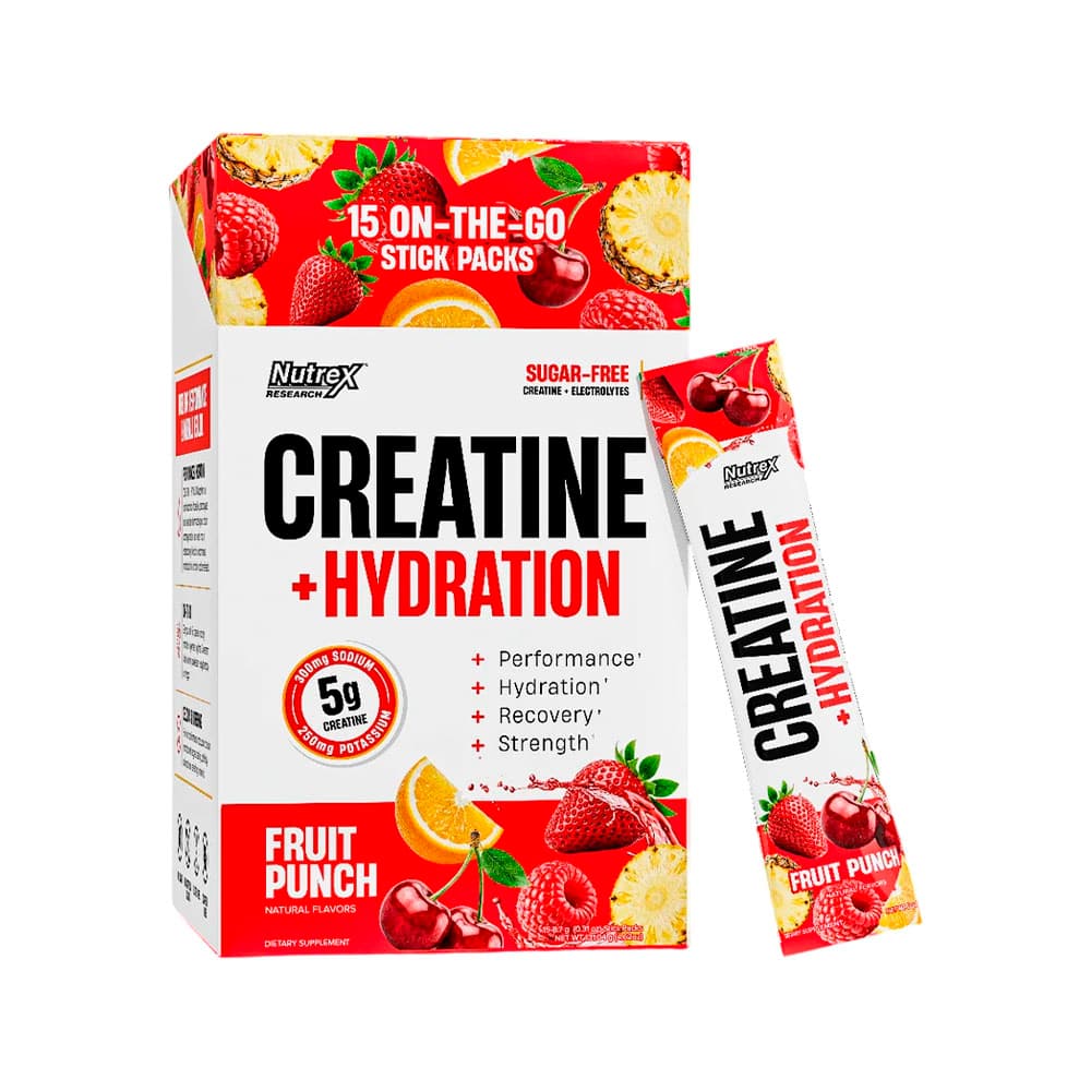 Anúncio: SUPLEMENTO NUTREX CREATINE + HYDRATION FRUIT PUNCH 15 UNIDADES