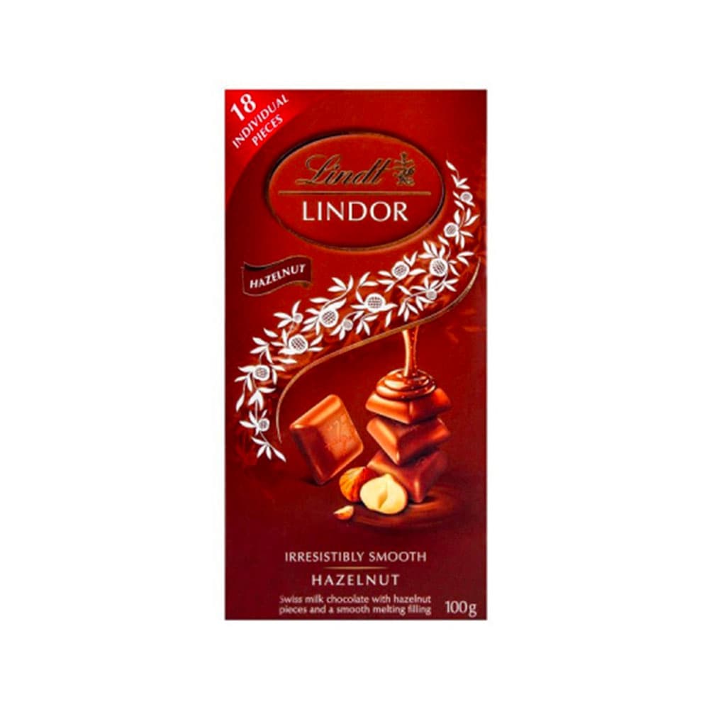 Anúncio: CHOCOLATE LINDT LINDOR HAZELNUT 100G