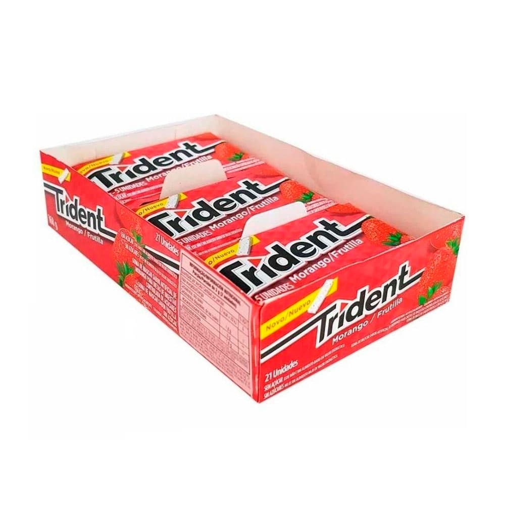Anúncio: Chicle Trident Frutilla Sin Azucar 21 Unidades 168G
