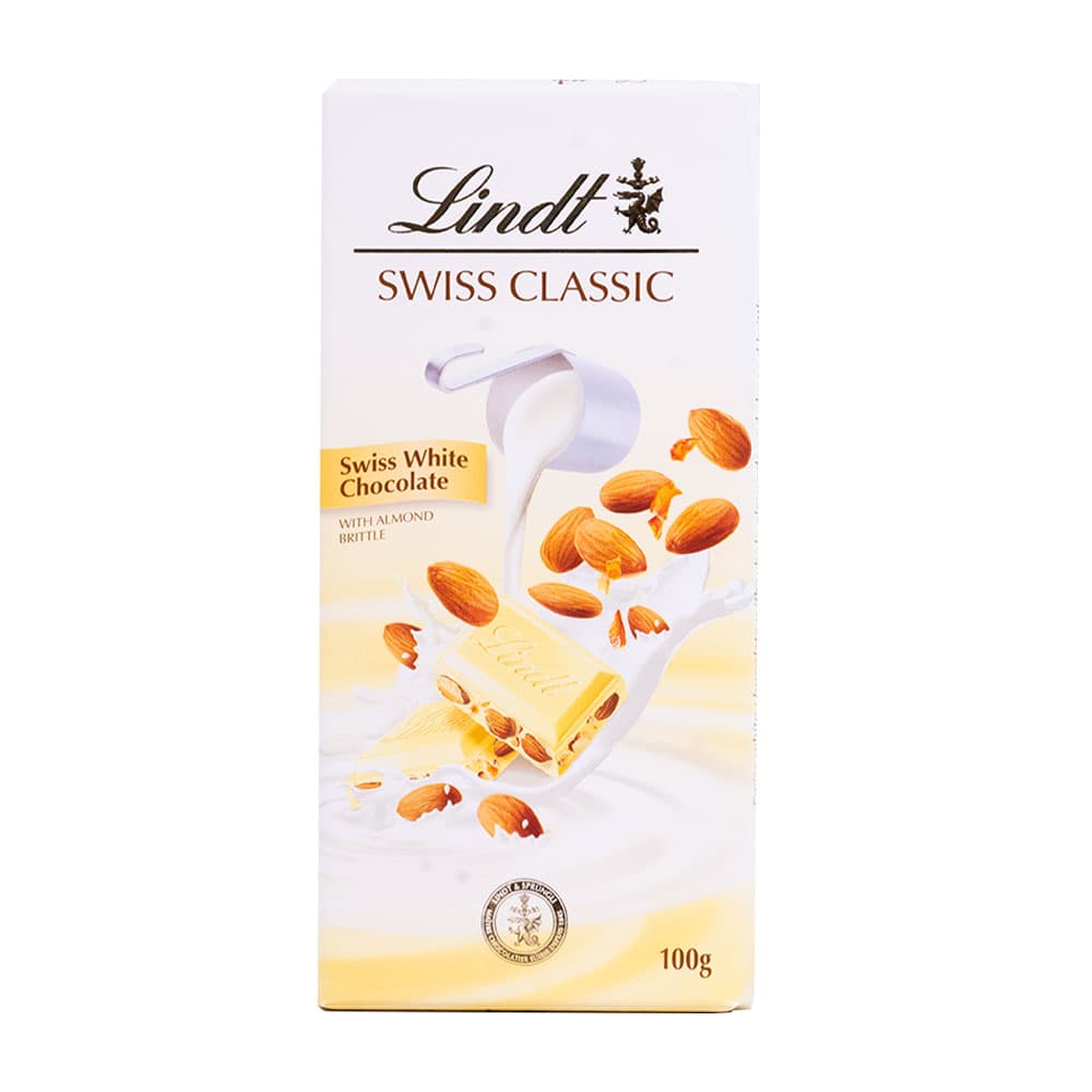Anúncio: CHOCOLATE LINDT SWISS CLASSIC WHITE ALMOND 100G