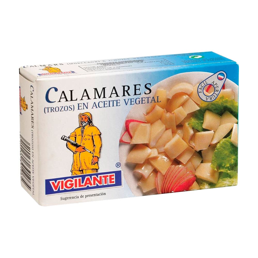 Anúncio: CALAMARES VIGILANTE EN ACEITE VEGETAL 120G