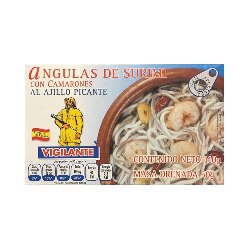 Anúncio: VIGILANTE ANGULAS DE SURUMI CON CAMARONES AL AJILLO PICANTE 110G