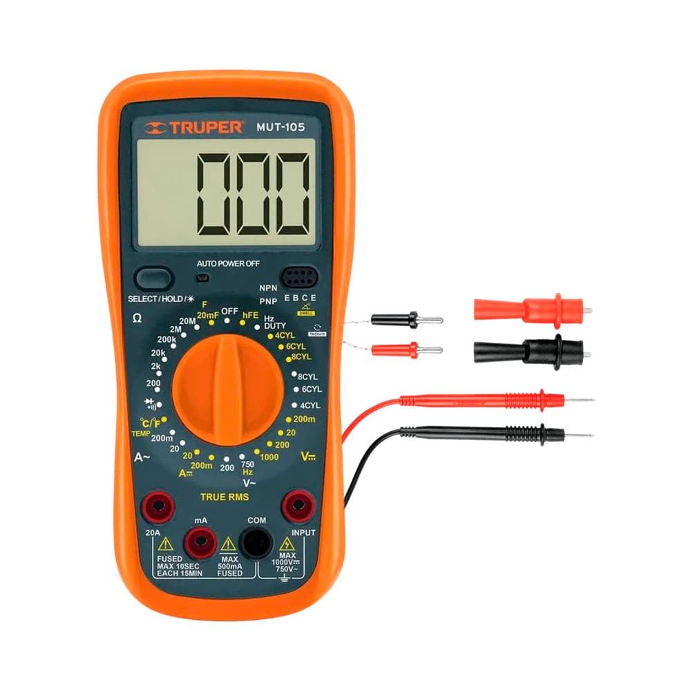 Anúncio: MULTIMETRO DIGITAL PROFESIONAL TRUPER 10403 MUT-105 9V