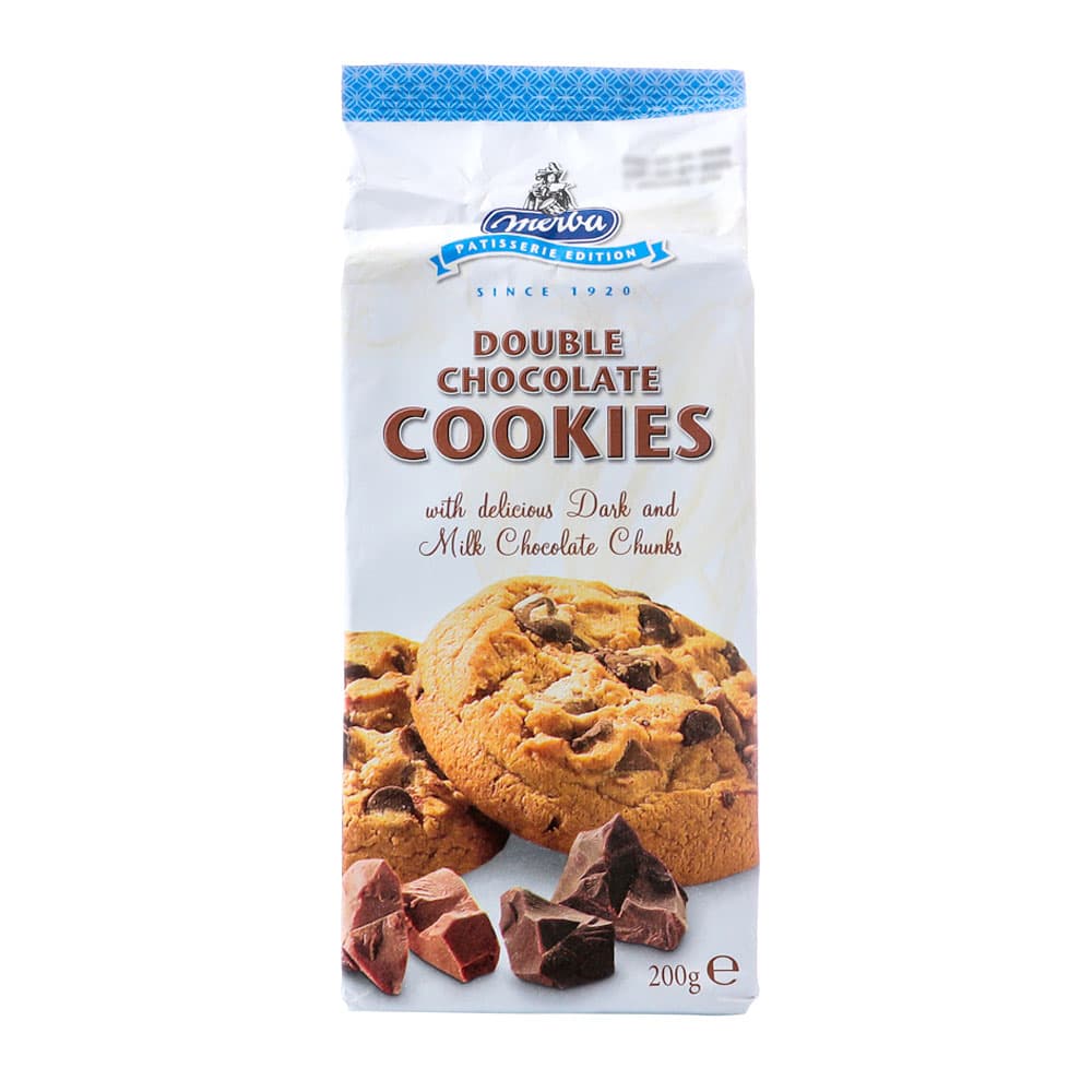 Anúncio: COOKIES MERBA DOUBLE CHOCOLATE 200G
