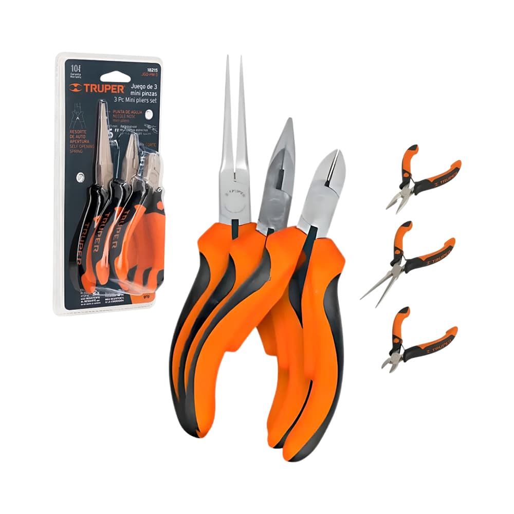 Anúncio: KIT DE MINI ALICATES TRUPER 18215 3 PIEZAS