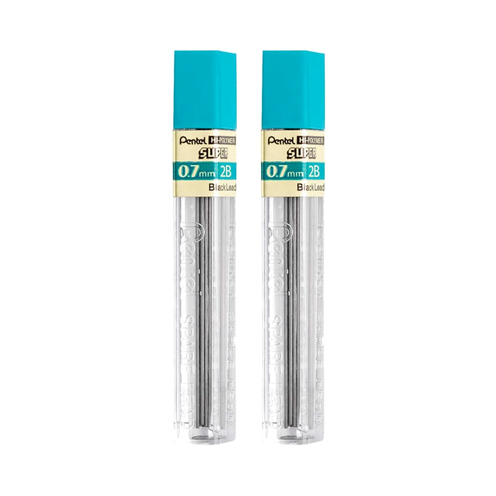 Anúncio: PACK DE MINAS PENTEL HI-POLYMER SUPER 2B SM/50-2B 0.7 MM 2 UNIDADES