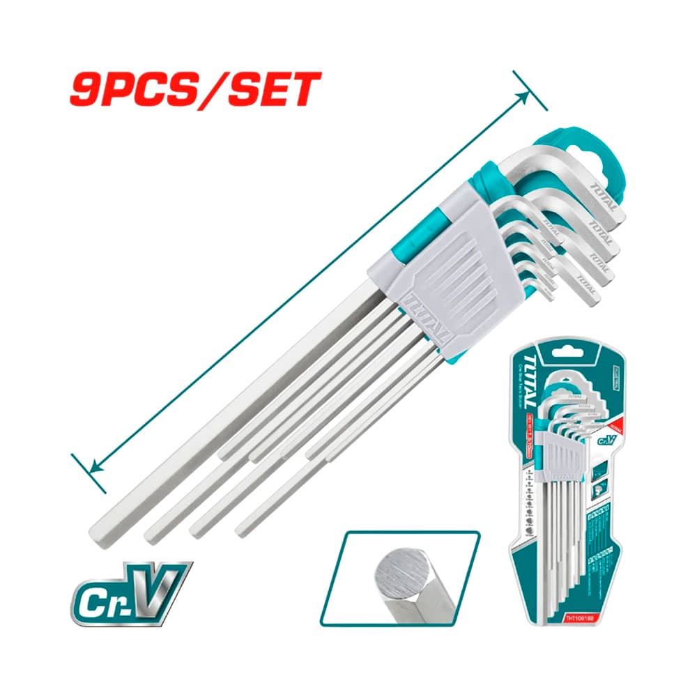 Anúncio: KIT DE LLAVE ALLEN HEXAGONAL TOTAL THT106192 9 PIEZAS