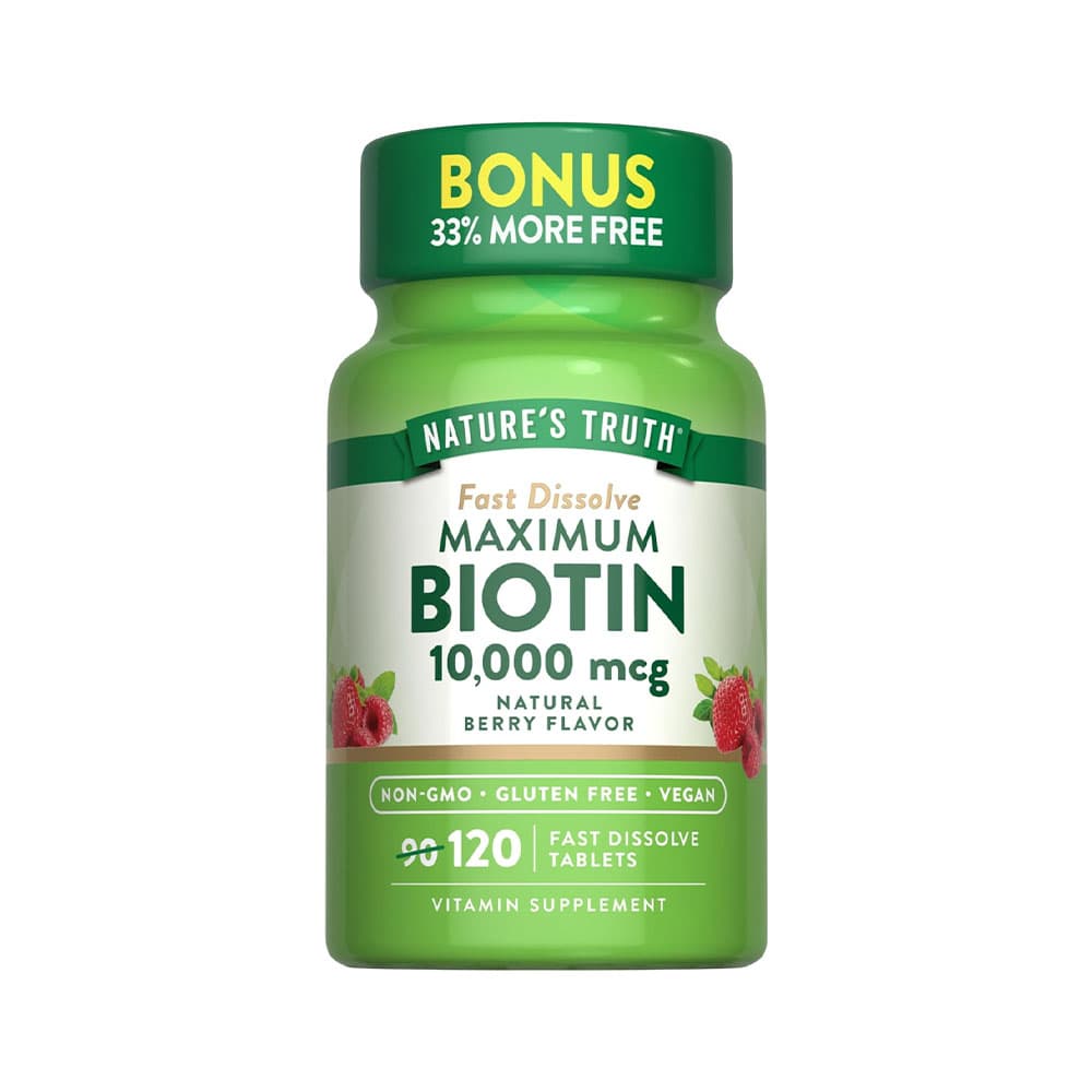 Anúncio: VITAMINA NATURE'S TRUTH MAXIMUN BIOTIN 10,000MCG 120 TABLETAS