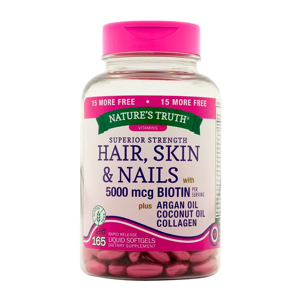 Anúncio: Vitamina Natures Truth Hair,Skin & Nails + Biotin 5000mcg 165 Softgels