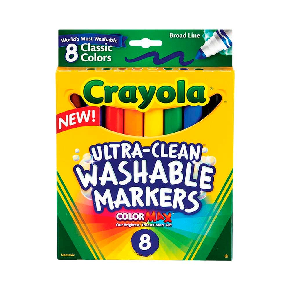 Anúncio: MARCADOR CRAYOLA ULTRA-CLEAN WASHABLE MARKERS BROAD LINE 58-7808 8 UNIDADES
