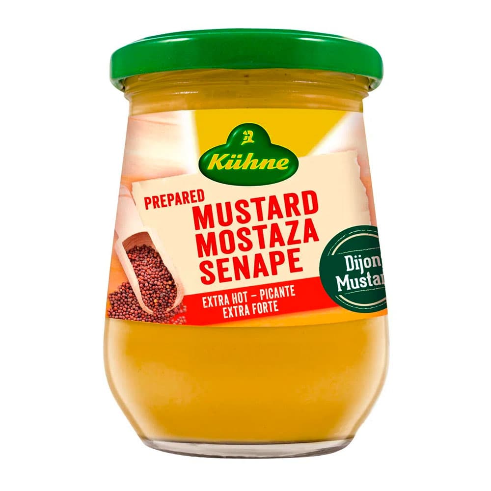 Anúncio: Mostaza Kuhne Extra Hot 250ml