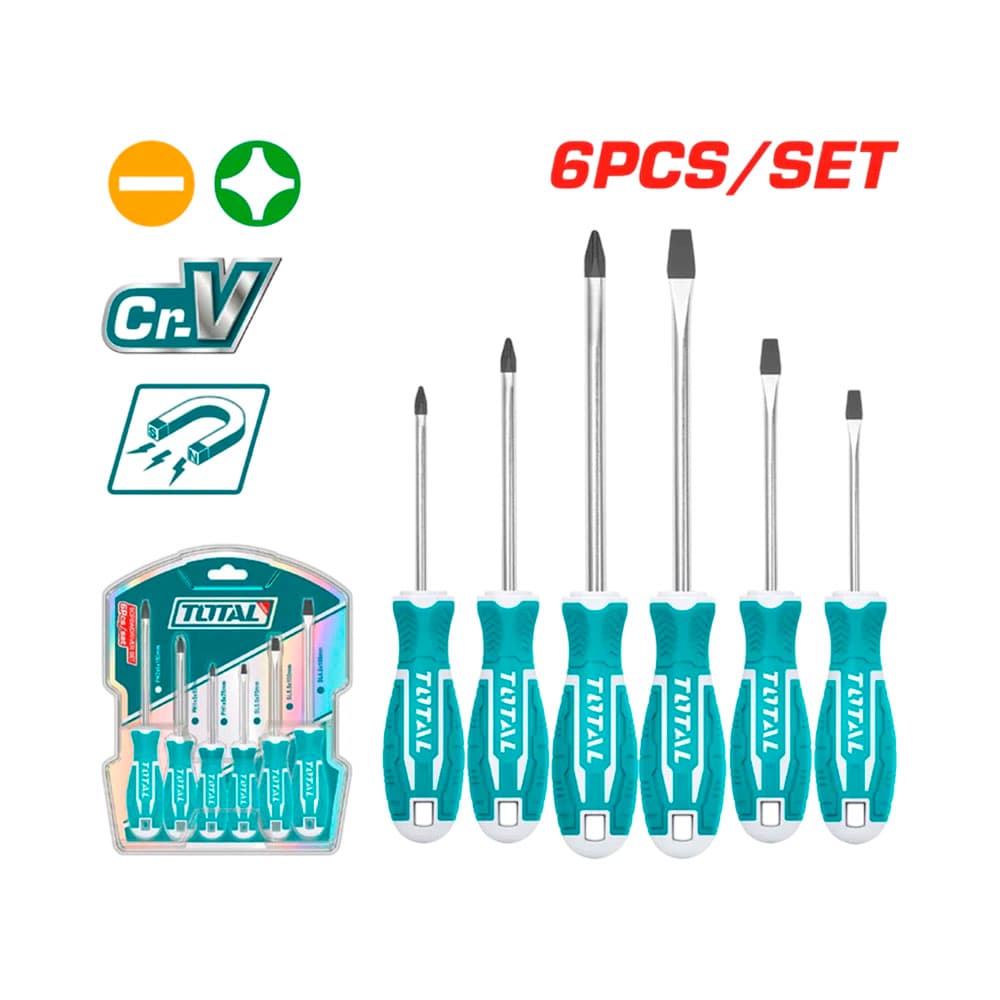 Anúncio: KIT DE DESTORNILLADOR TOTAL THT250606 6 PIEZAS