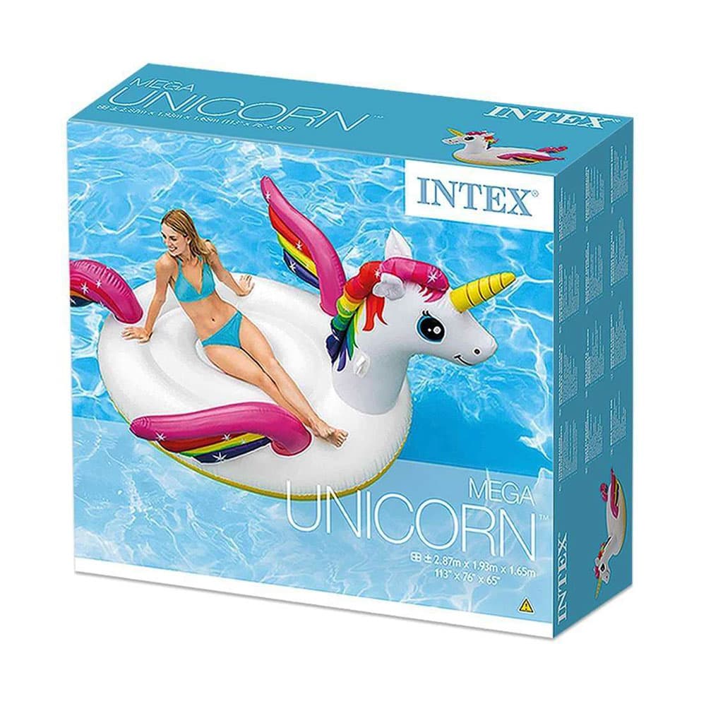 Anúncio: COLCHONETA INTEX 57281 UNICORNIO MEGA ROSA 2.87X1.93M
