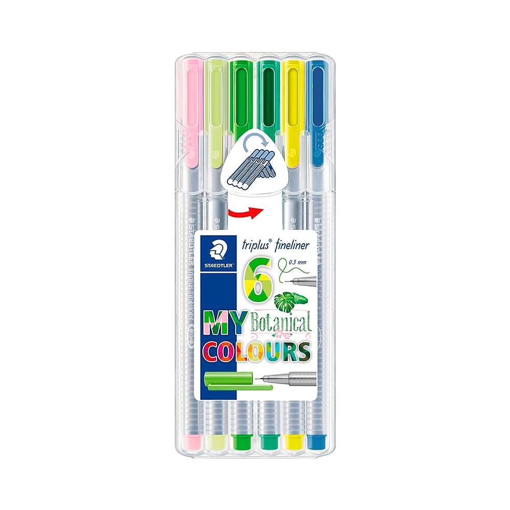 Anúncio: MARCADOR STAEDTLER TRIPLUS FINELINER MY BOTANICAL COLOURS V334S6C8RE 6 UNIDADES