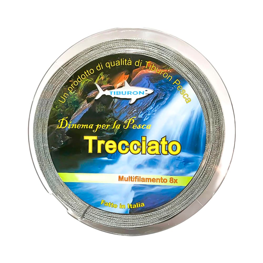 Anúncio: HILO DE PESCA TIBURON TRECCIATO MULTIFILAMENTO 8X 30KG 0.37MM 300M GRAY