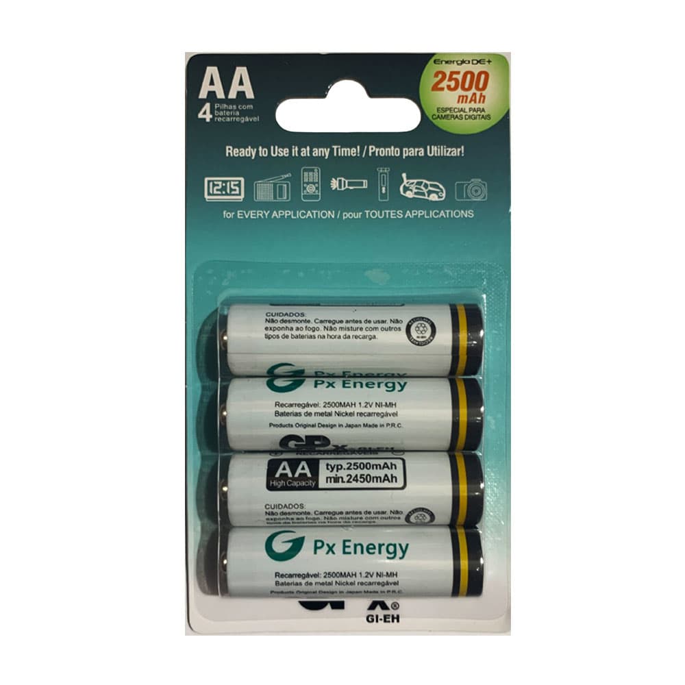 Anúncio: PILAS RECARGABLES GP AA X4 2500 MAH