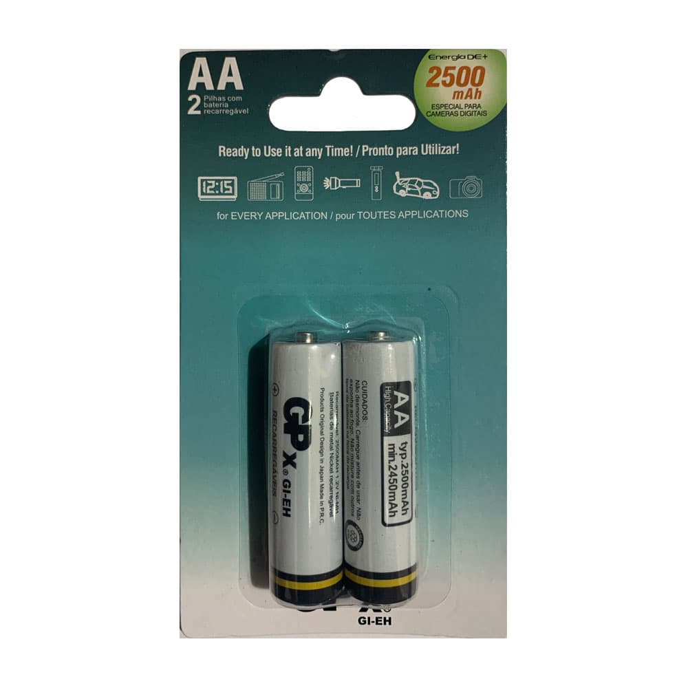 Anúncio: PILAS RECARGABLES GP AA X2 2500 MAH