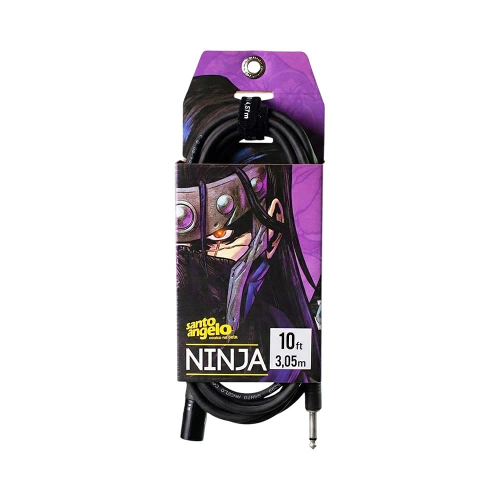Anúncio: CABLE DE AUDIO SANTO ANGELO NINJA MN XLR-P10 10FT/3.05M NEGRO