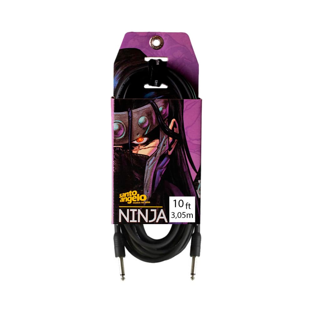 Anúncio: CABLE DE INSTRUMENTOS SANTO ANGELO 10FT NINJA P10 A P10 3.05M NEGRO