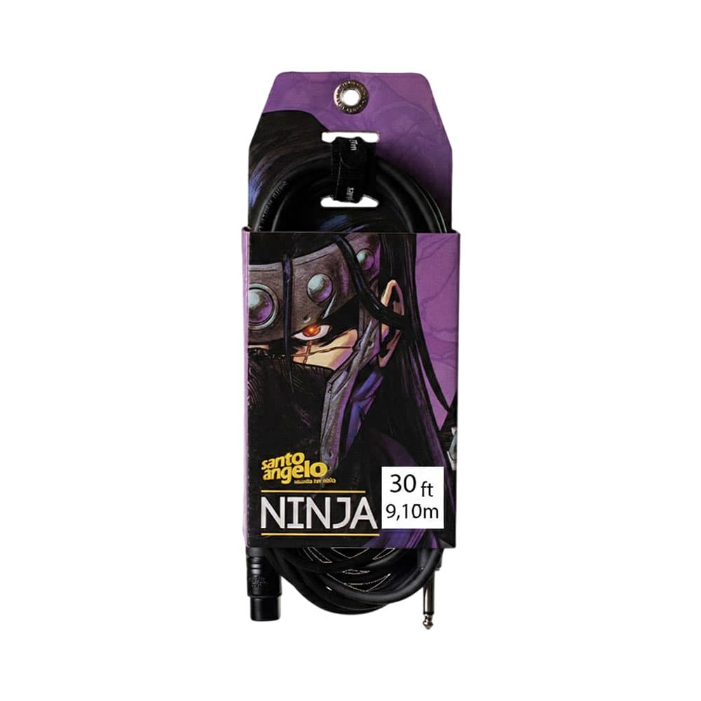 Anúncio: CABLE DE MICRÓFONO SANTO ANGELO 30FT NINJA P10 A P10 9.10M NEGRO