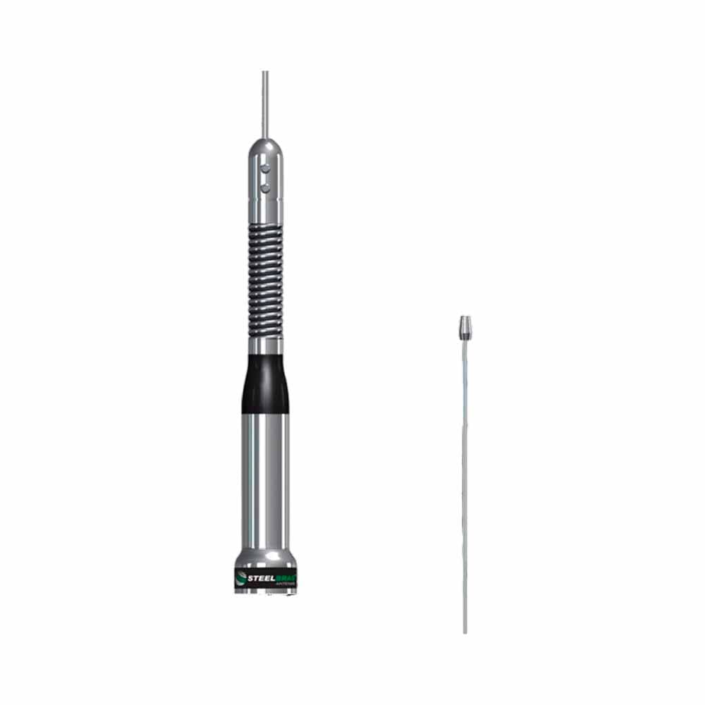 Anúncio: ANTENA MÓVIL PX STEELBRAS AP24186 VHF 1/4 DE ONDA EVOLUTION CON RESORTE