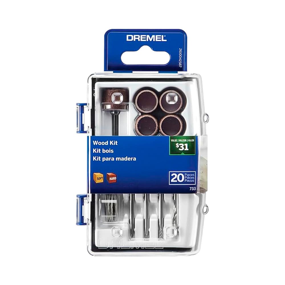 Anúncio: KIT ACCESORIO PARA MADERA DREMEL 2615.073.3AB 20 PIEZAS
