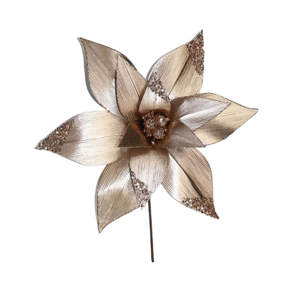 Anúncio: FLOR NAVIDEÑA SANTINI 140-4101079 35 X 38 CM ROSE GOLD