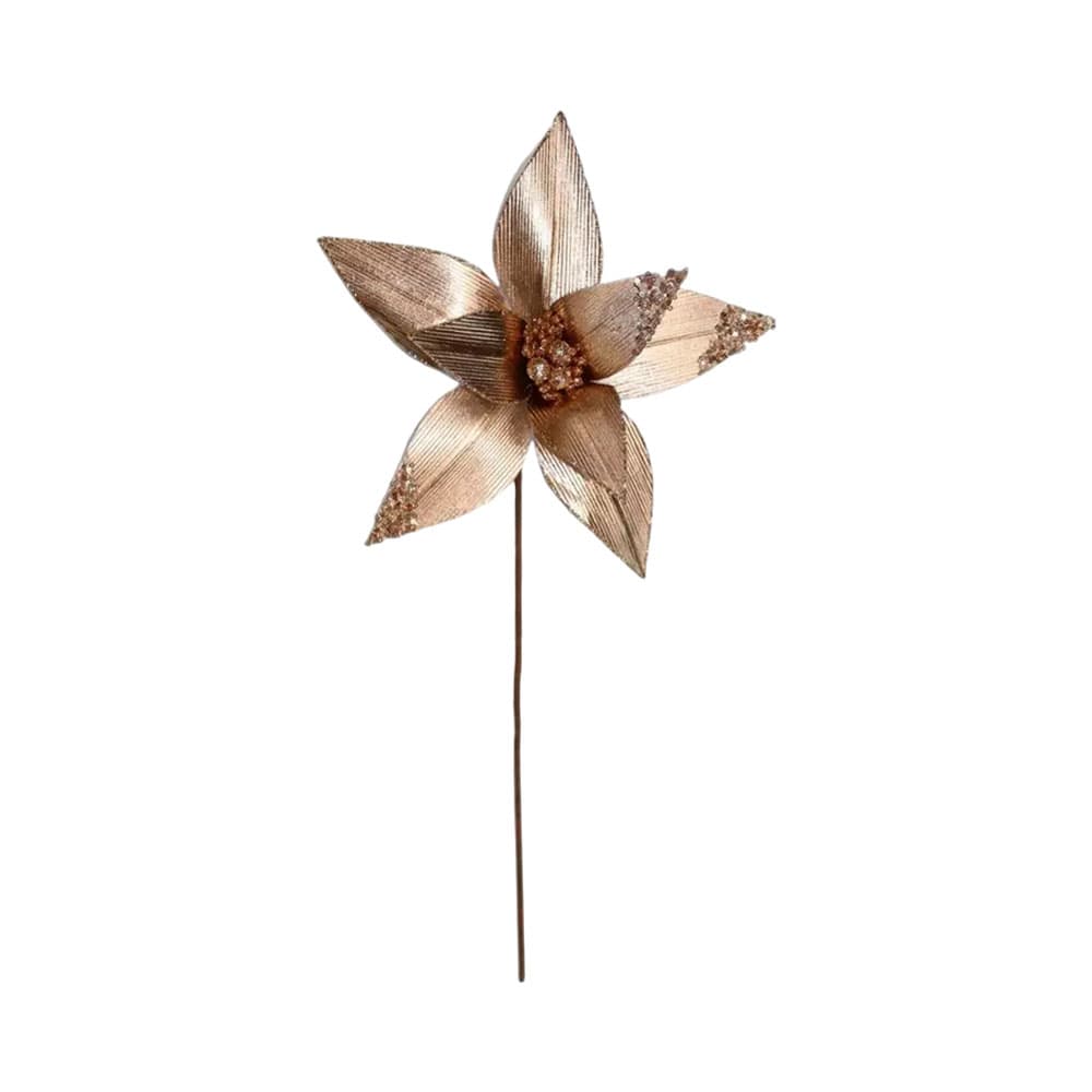 Anúncio: FLOR NAVIDEÑA SANTINI 140-4101084 28 X 55 CM ROSE GOLD