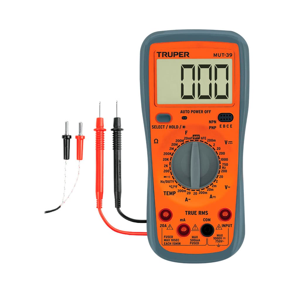 Anúncio: MULTIMETRO DIGITAL PROFESIONAL TRUPER 10402 MUT-39 9V