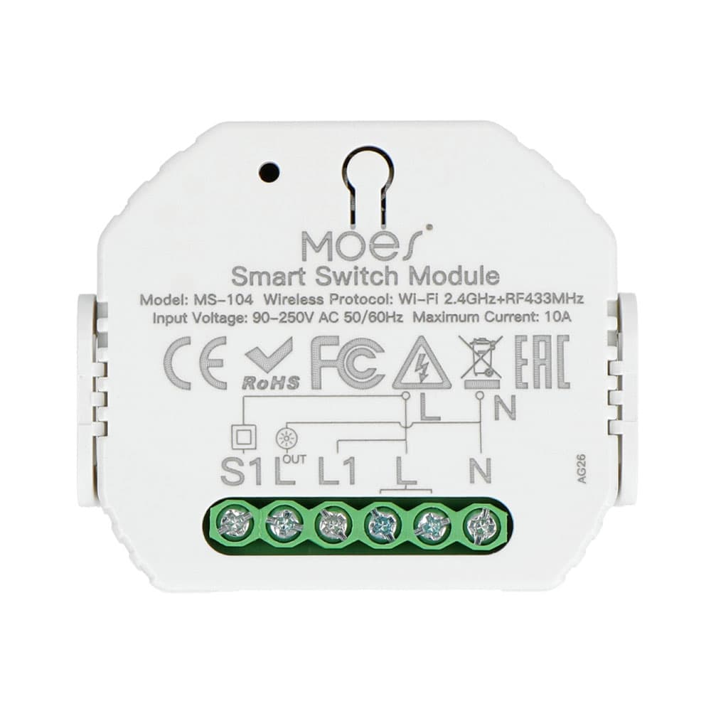 Anúncio: INTERRUPTOR INTELIGENTE MOES MS-104 1GAN WIFI RF